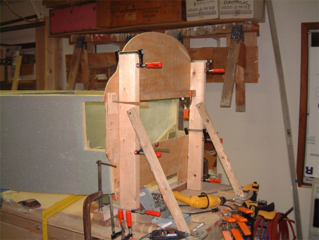 Temporary Firewall Braced Into Position