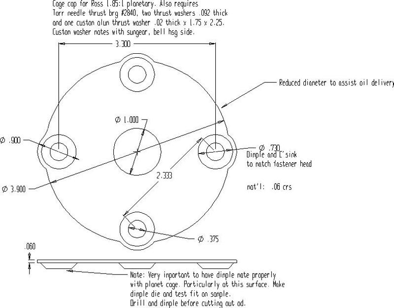 Cad plot of cage cap