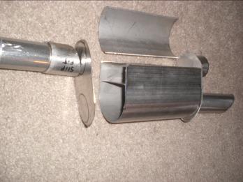 Exploded view of muffler components